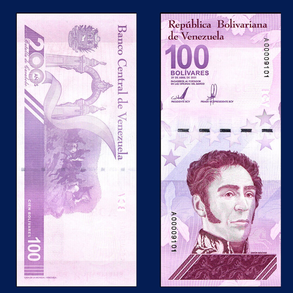 Venezuela 100 Bolívar Digitales Banknote